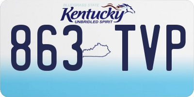 KY license plate 863TVP