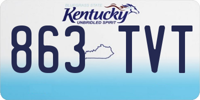 KY license plate 863TVT