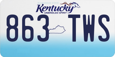 KY license plate 863TWS
