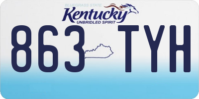 KY license plate 863TYH
