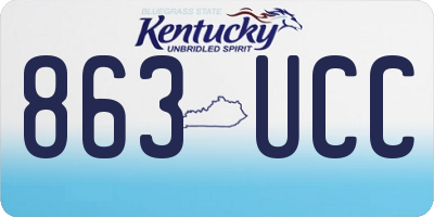 KY license plate 863UCC
