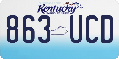 KY license plate 863UCD