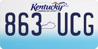 KY license plate 863UCG