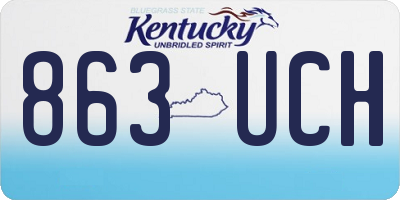 KY license plate 863UCH