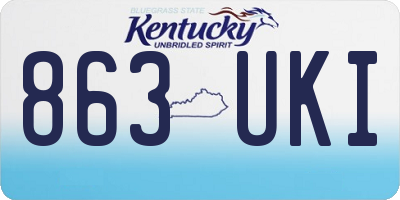 KY license plate 863UKI