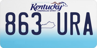 KY license plate 863URA