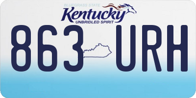 KY license plate 863URH