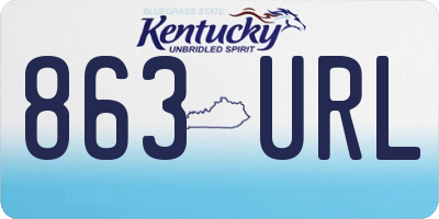 KY license plate 863URL
