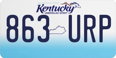 KY license plate 863URP