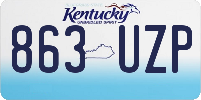 KY license plate 863UZP