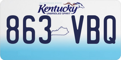 KY license plate 863VBQ