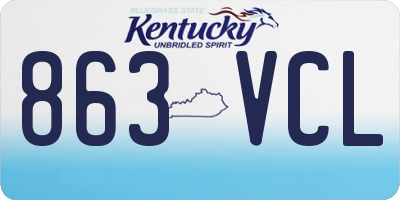 KY license plate 863VCL