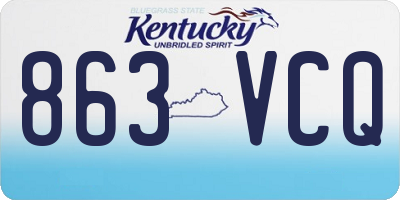 KY license plate 863VCQ