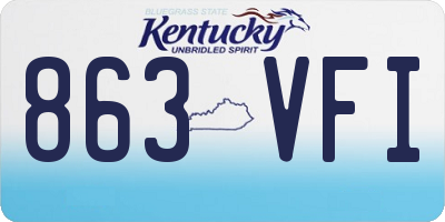 KY license plate 863VFI