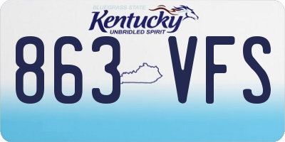KY license plate 863VFS