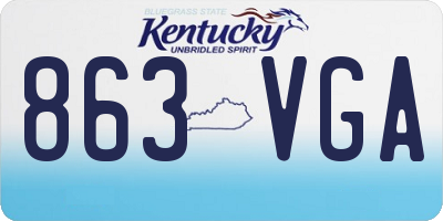 KY license plate 863VGA