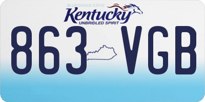 KY license plate 863VGB