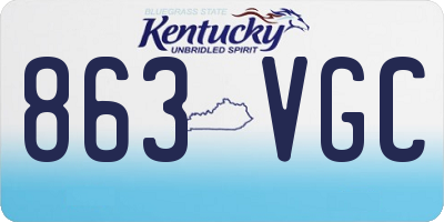 KY license plate 863VGC