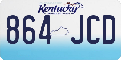 KY license plate 864JCD