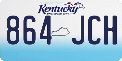 KY license plate 864JCH