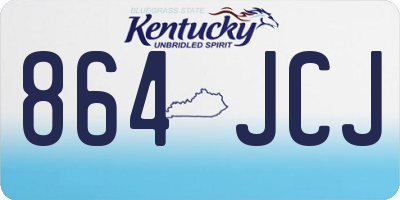 KY license plate 864JCJ