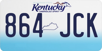 KY license plate 864JCK