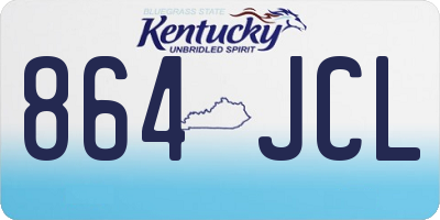 KY license plate 864JCL