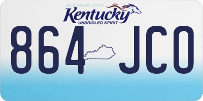 KY license plate 864JCO