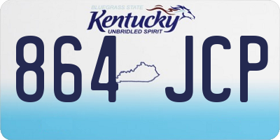 KY license plate 864JCP