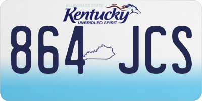 KY license plate 864JCS