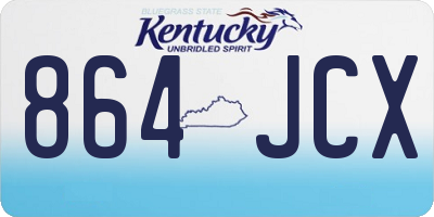 KY license plate 864JCX