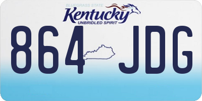 KY license plate 864JDG