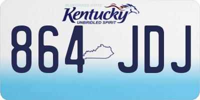 KY license plate 864JDJ
