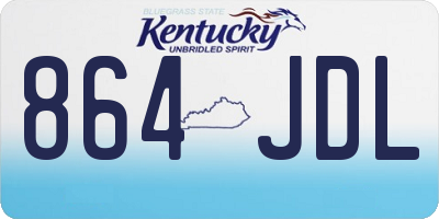 KY license plate 864JDL