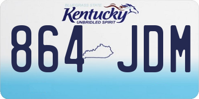 KY license plate 864JDM