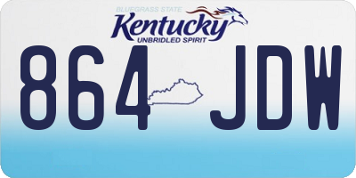KY license plate 864JDW