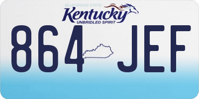 KY license plate 864JEF