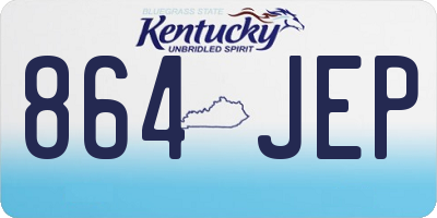 KY license plate 864JEP