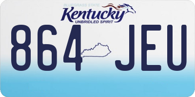 KY license plate 864JEU