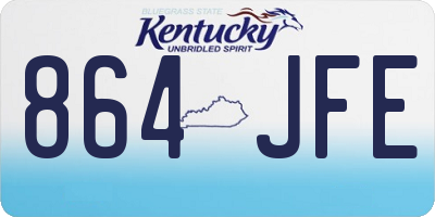 KY license plate 864JFE