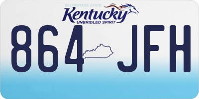 KY license plate 864JFH