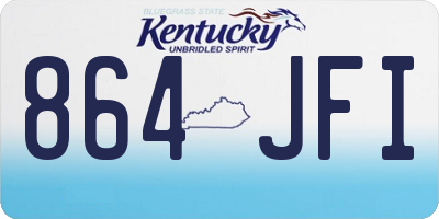 KY license plate 864JFI