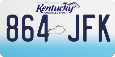 KY license plate 864JFK