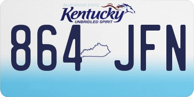 KY license plate 864JFN