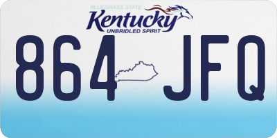 KY license plate 864JFQ