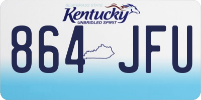 KY license plate 864JFU