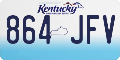 KY license plate 864JFV