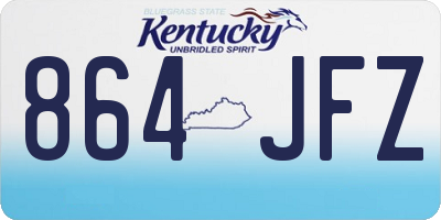 KY license plate 864JFZ