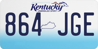 KY license plate 864JGE