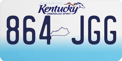 KY license plate 864JGG